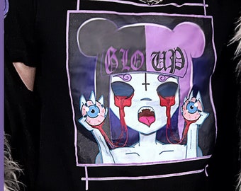 Glo Up Tshirt, Goth Aesthetic Clothing, Unisex Tshirt, Gothic Clothing, Cotton Tshirt, Goth Clothing, Emo Clothing, Emo Shirt, Grunge Shirt