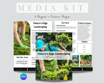 Lawn Care Media Kit: Landscaping Company Template (Canva)