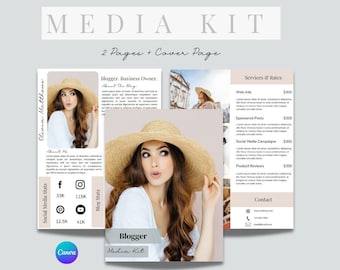 Influencer Media Kit Template: Editable Canva Design