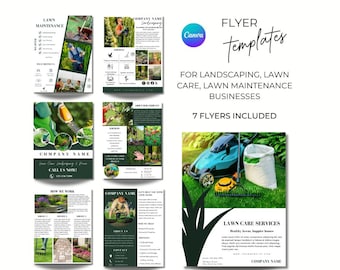 Lawn Care Flyer Templates: Landscaping Business Marketing (Canva)