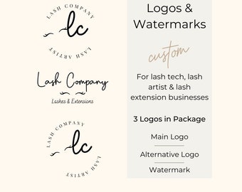 Logo Design for Lash Artist, Eyelash Logo & Watermark Package, Logo Design for Lash Technician, Eyelash Extension Business, Custom Logo