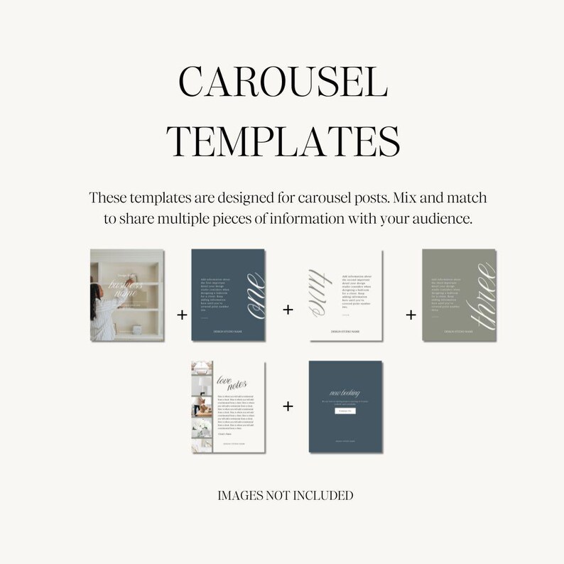 Coastal Interior Design Carousel Templates: Canva Social Media Posts ...