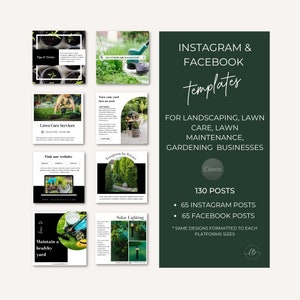 Landscaping Business Social Media Carousel Post Templates, Lawn Care Marketing, Lawn Maintenance Service Posts, Landscaper Post, Lawn Mowing