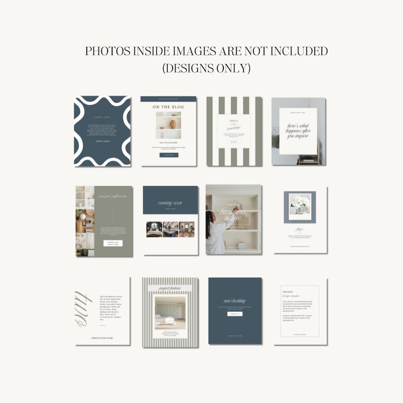 Coastal Interior Design Carousel Templates: Canva Social Media Posts ...