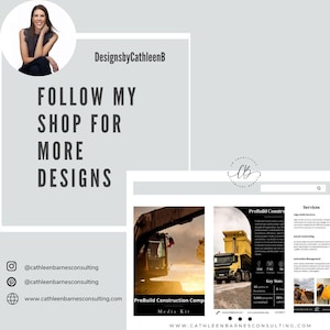 Contractor Media Kit, Marketing Toolkit for Construction Company, Company Profile for General Contractor, Business Service Portfolio Flyer image 9