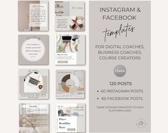 Digital Coach Carousel Post Templates for Social Media, Business Coaching Instagram & Facebook Templates, Course Creator, Online Educator