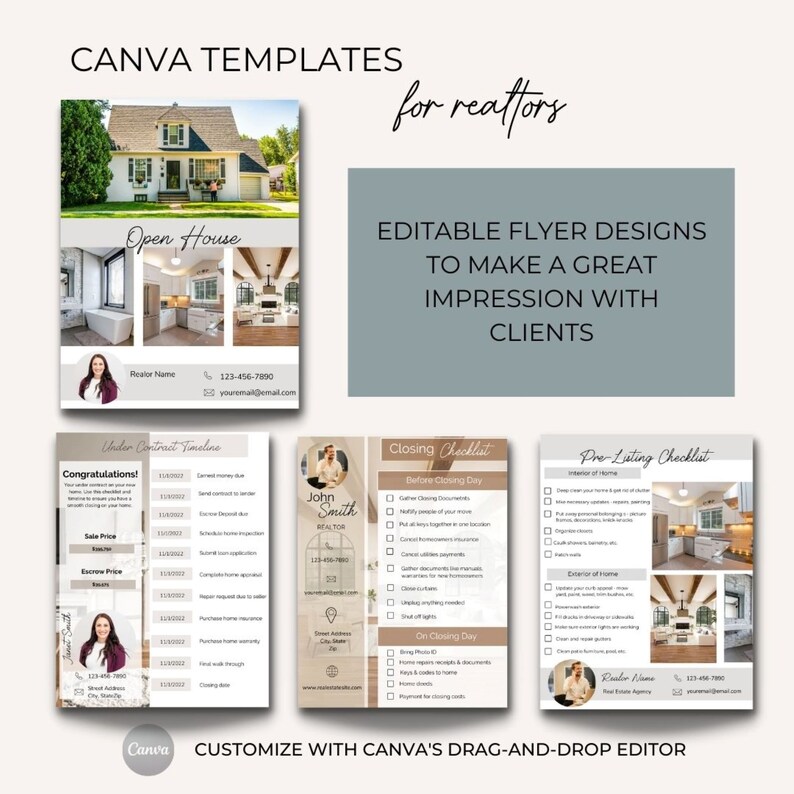 Realtor Flyer Templates: Real Estate Marketing Bundle (canva) - Etsy