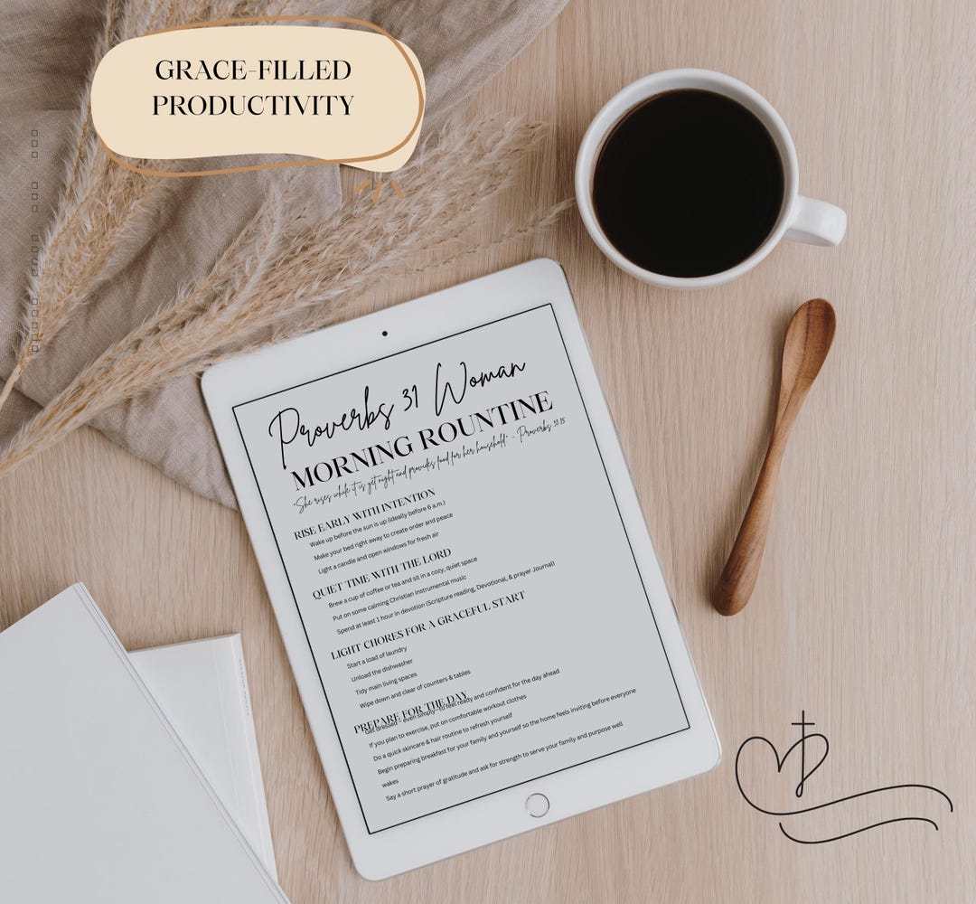 Proverb About Routine Proverbs 31 Woman Morning Routine Printable| Faith-base| Christian ...