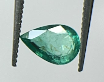 8x5 Natural Emerald | Pear Faceted | 0.80 Carat | Green Loose Gemstone for Fine Jewelry