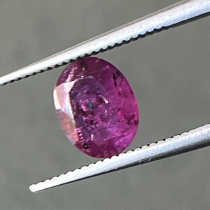 Natural Ruby Oval Faceted 8x6mm 1.30 Carat Loose Stone for Ring Pendant July Birthstone