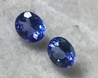 Natural Tanzanite Oval Faceted Pair – 5x4mm | 0.80 Carat | Blue Violet Tanzanite
