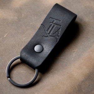 Keychain Leather Peronalized Leather Key Gift Custom Leather Keyring Custom KeyChain image 1