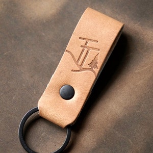 Keychain Leather Peronalized Leather Key Gift Custom Leather Keyring Custom KeyChain image 5