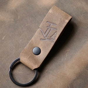 Keychain Leather Peronalized Leather Key Gift Custom Leather Keyring Custom KeyChain image 7