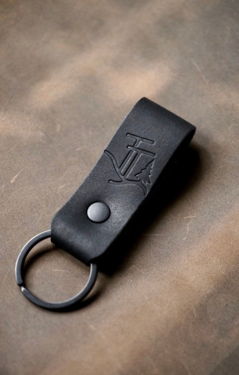 Keychain Leather Peronalized Leather Key Gift Custom Leather Keyring Custom KeyChain image 1