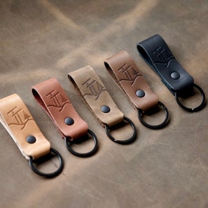 Keychain Leather Peronalized Leather Key Gift Custom Leather Keyring Custom KeyChain image 2