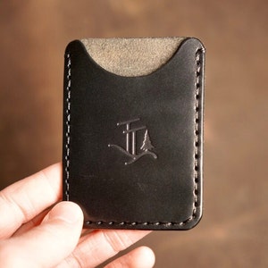 Porte-cartes en cuir Portefeuille en cuir fait main pour la fête des pères en cuir de qualité supérieure
