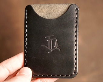 Porte-cartes en cuir Portefeuille en cuir fait main pour la fête des pères en cuir de qualité supérieure