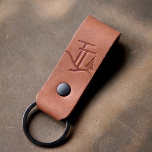 Keychain Leather Peronalized Leather Key Gift Custom Leather Keyring Custom KeyChain image 8