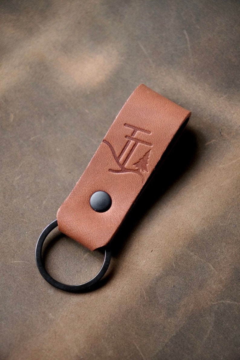 Keychain Leather Peronalized Leather Key Gift Custom Leather Keyring Custom KeyChain image 8