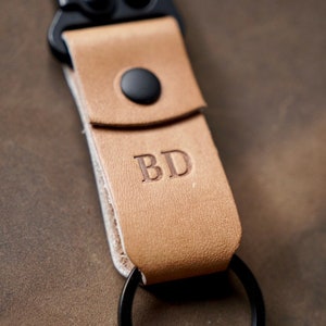 Keychain Leather Peronalized Leather Key Gift Custom Leather Keyring Custom KeyChain image 3