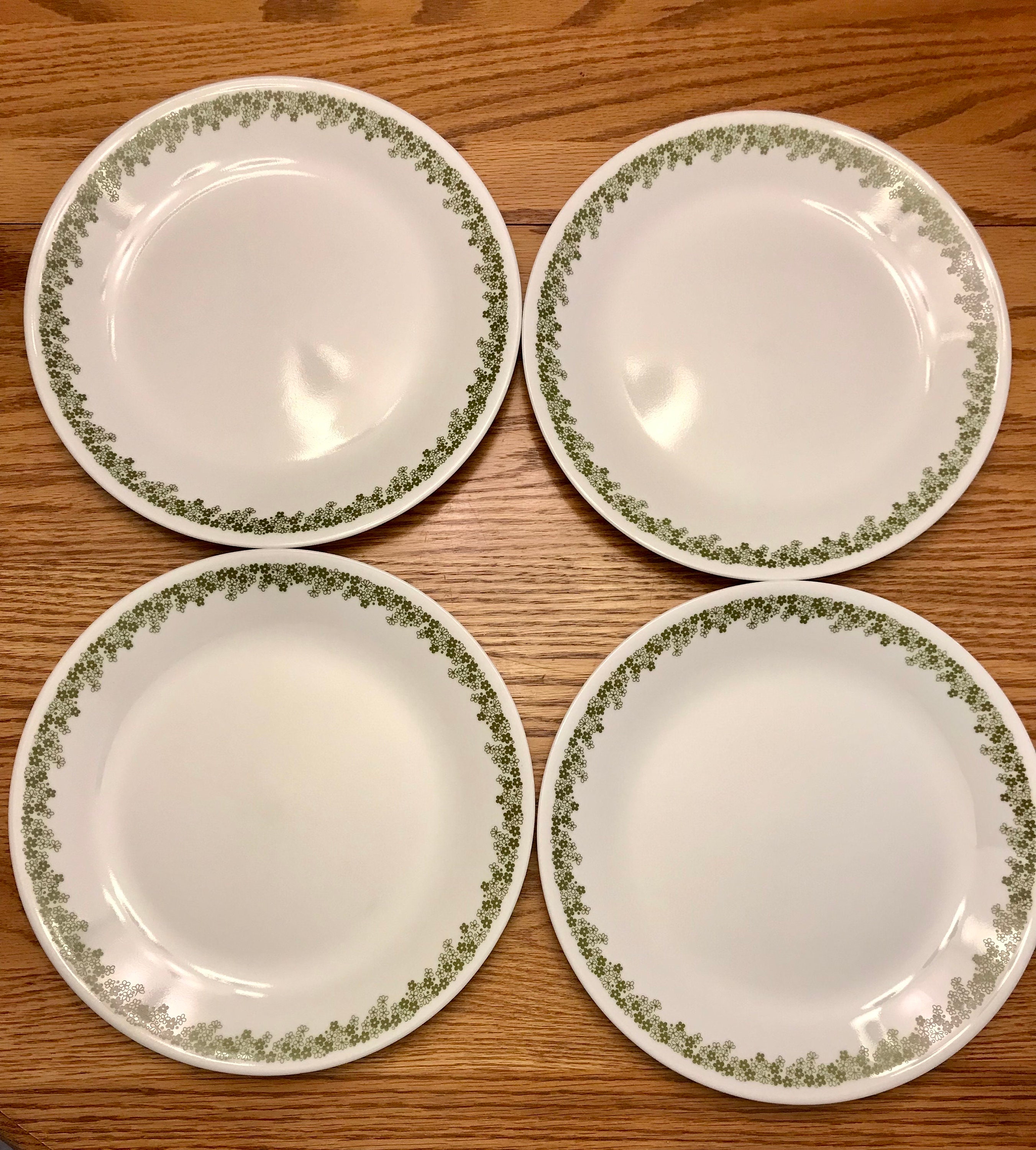 Corelle Corningware Spring Blossom Green Crazy Daisy Flower Design