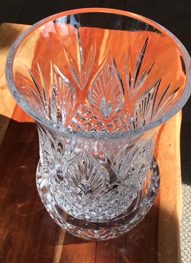 Tipperary Lead Fine Crystal Cut Glass Large Candle Holder With Etsy