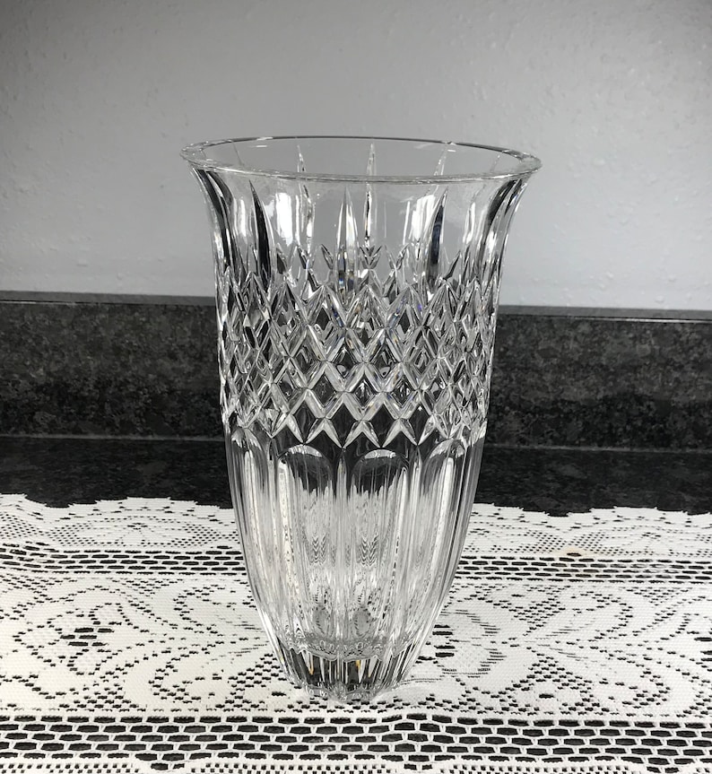 Waterford Crystal Marquis Etched Shelton Pattern Flower Rose Etsy