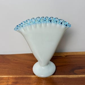 Fenton Aqua Crest Vase - Etsy - Page 2