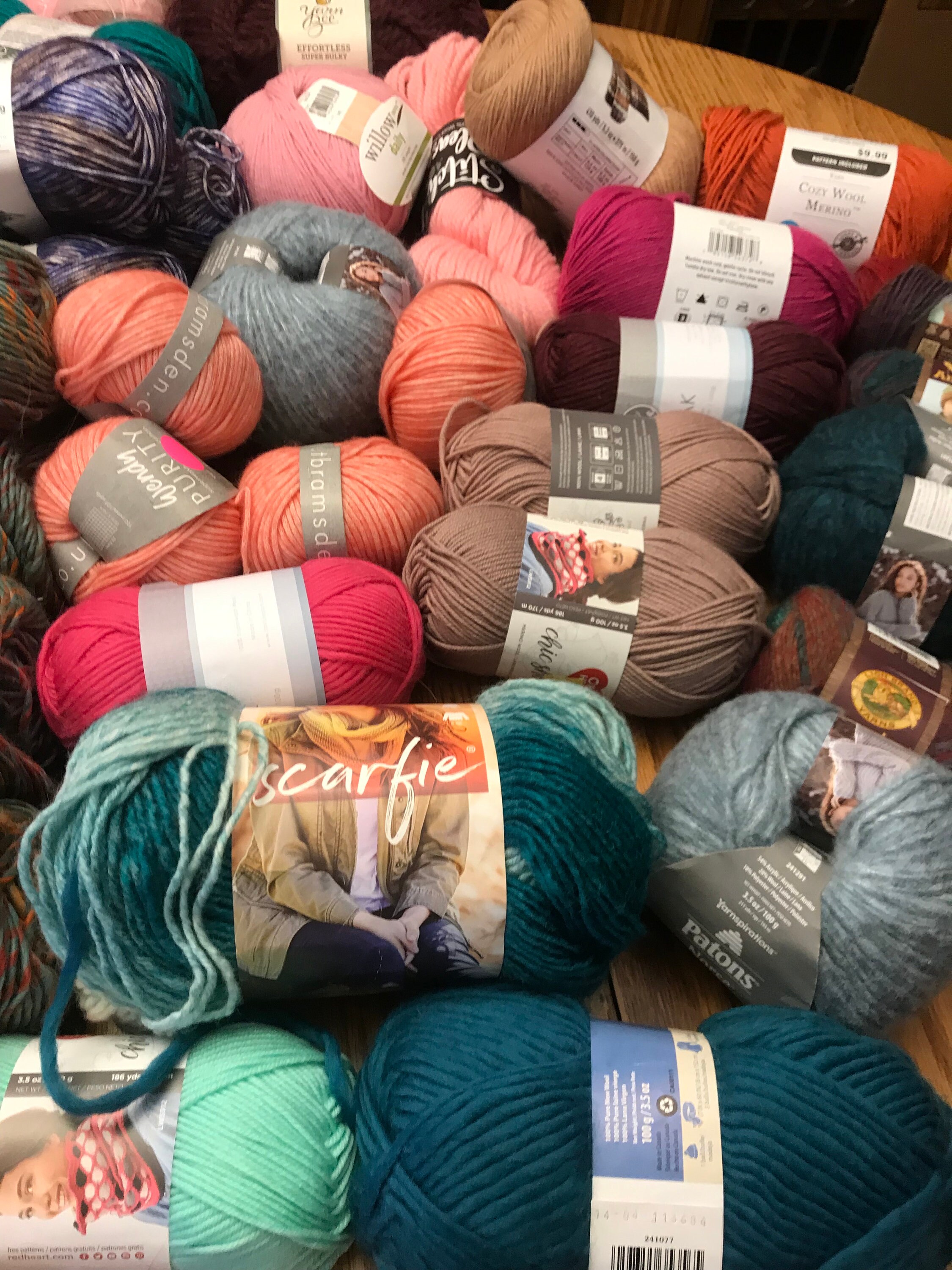 Yarn Mystery Bag Surprise Bag of Yarn in Various WOOL Colors for