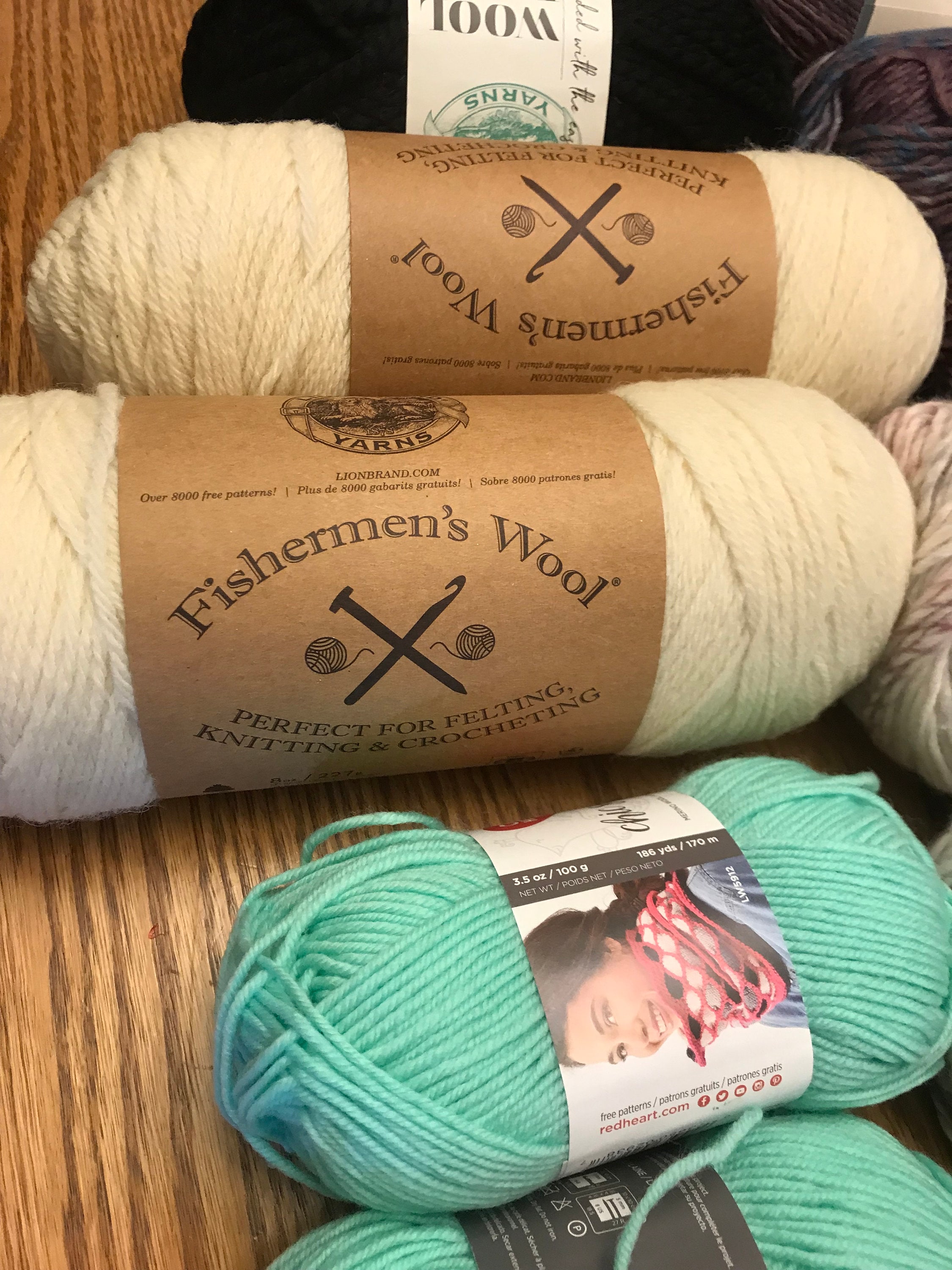 Yarn Mystery Bag Surprise Bag of Yarn in Various WOOL Colors for