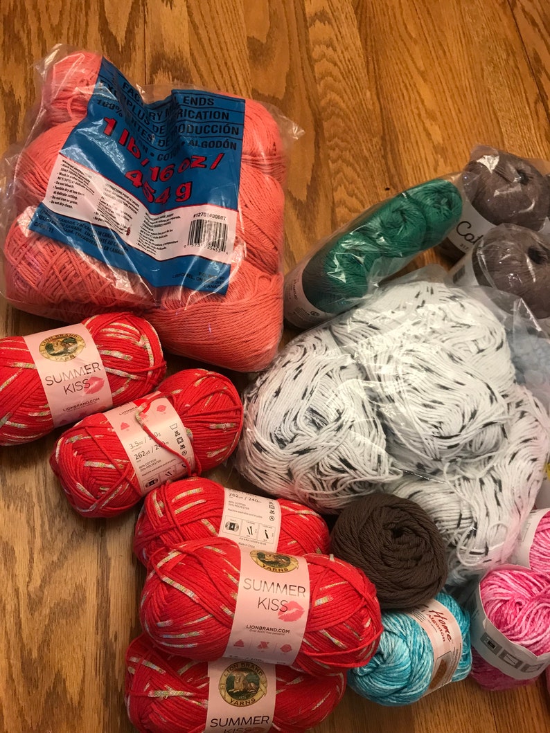 Yarn Mystery Bag Surprise Bag of COTTON Yarn in Various Colors for