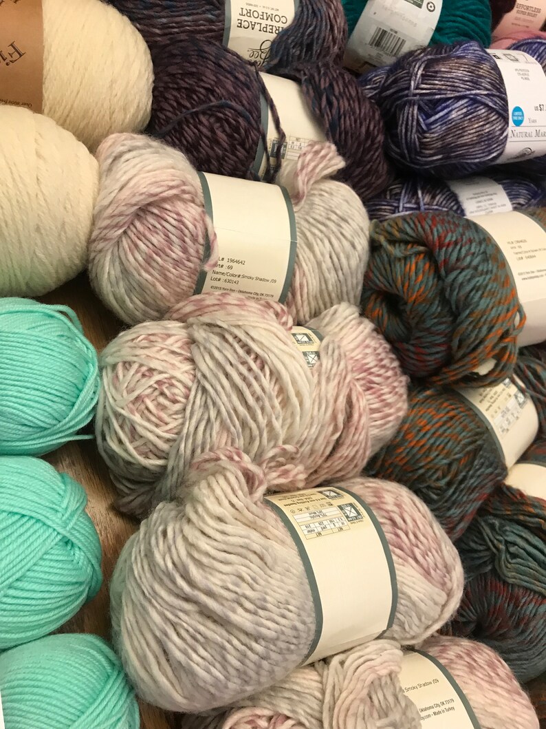 Yarn Mystery Bag Surprise Bag of Yarn in Various WOOL Colors for