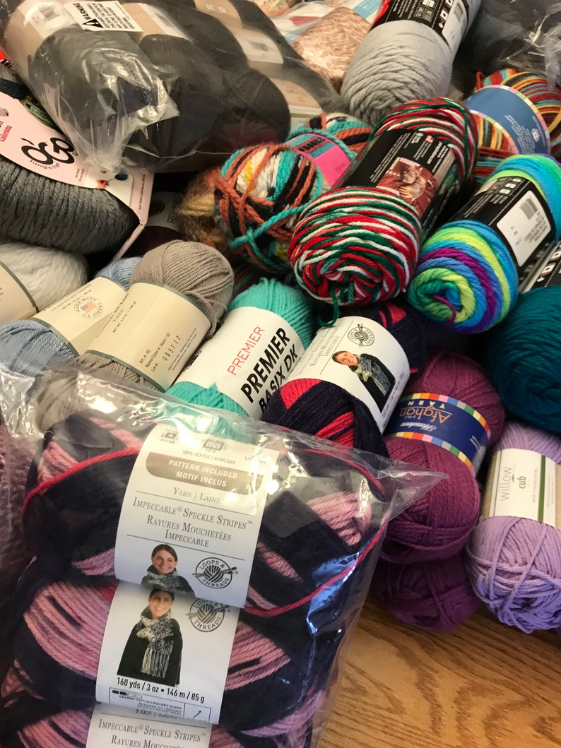 Yarn Mystery Bag Surprise Bag of ACRYLIC Yarn Various Colors for