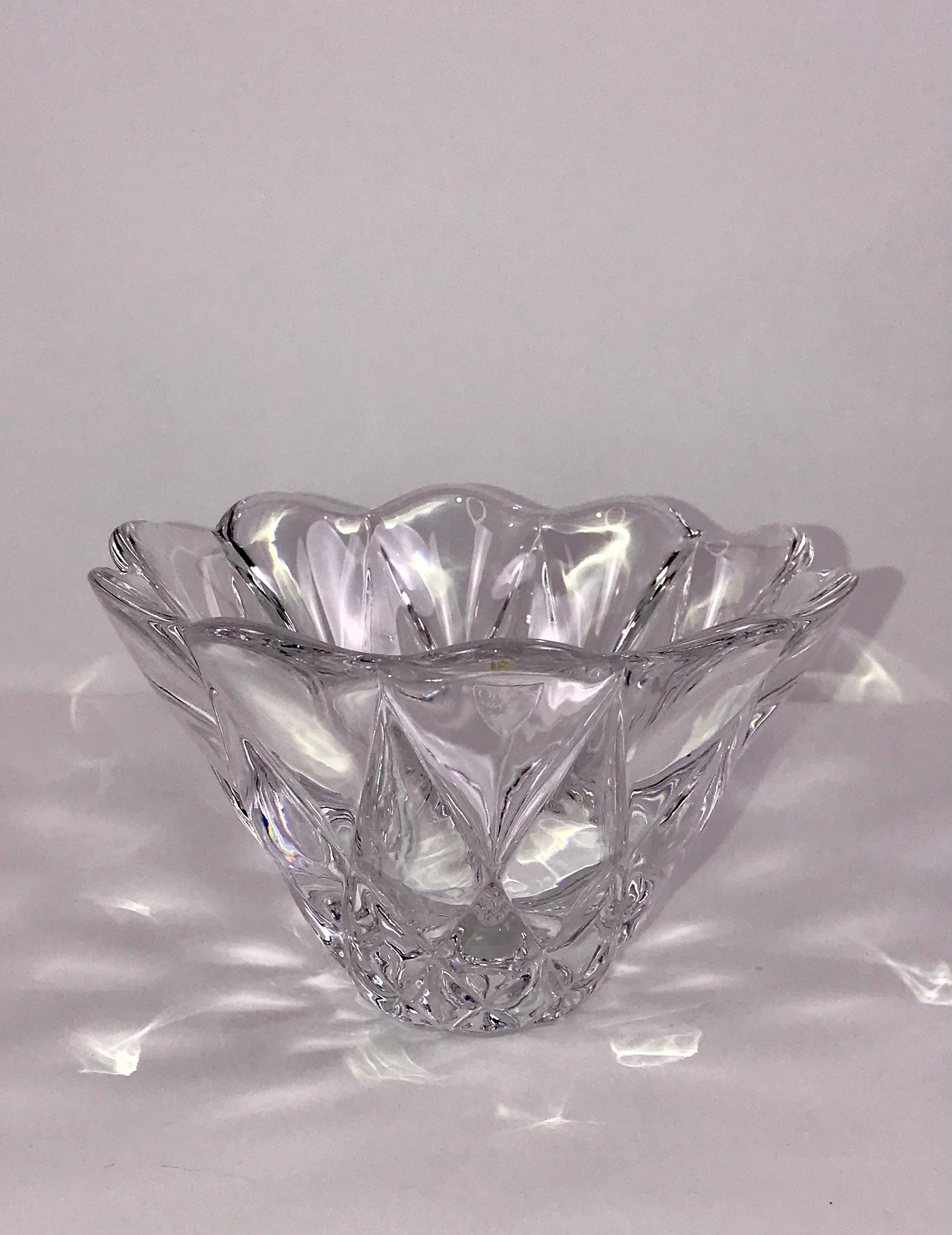Orrefors Crystal Diamond Pattern 4” T 6.25” W Candy Nut Heavy Bowl Dish ...