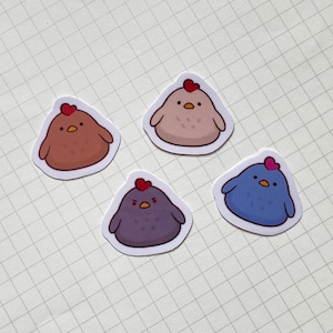 Stardew Valley Chickens vinyl sticker set