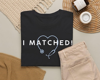 I Matched Stethoscope Heart Tee | Class of 2027 Match Day Shirt