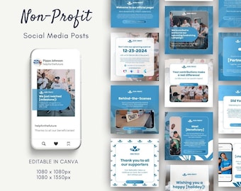 Nonprofit Social Media Templates | Non-profits, Charities, Activists, Grassroots, Social Justice | Instagram Facebook Posts | Canva Graphics