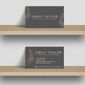 Tax Preparer Business Card Template, Tax Prep Professional Business card, Tax Season, Tax Preparation Accounting Business card, 002-01 Brown