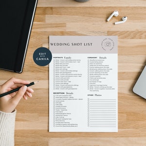 Wedding Photography Shot List,Wedding Photographer Shot List,Printable Wedding Photo Checklist,Wedding Shot List,Printable, Instant Download