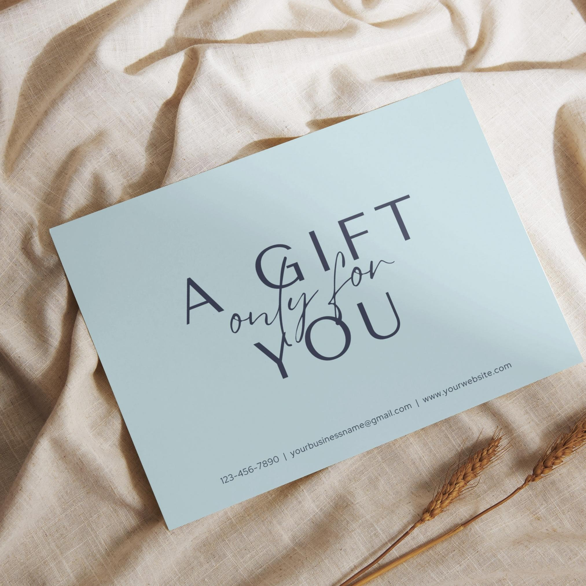 Small Business Gift Certificate Template, Printable Modern Voucher ...