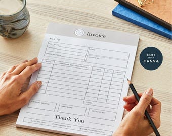 Editable Invoice Template | Canva Custom Order Form (US Letter) (Instant Download)