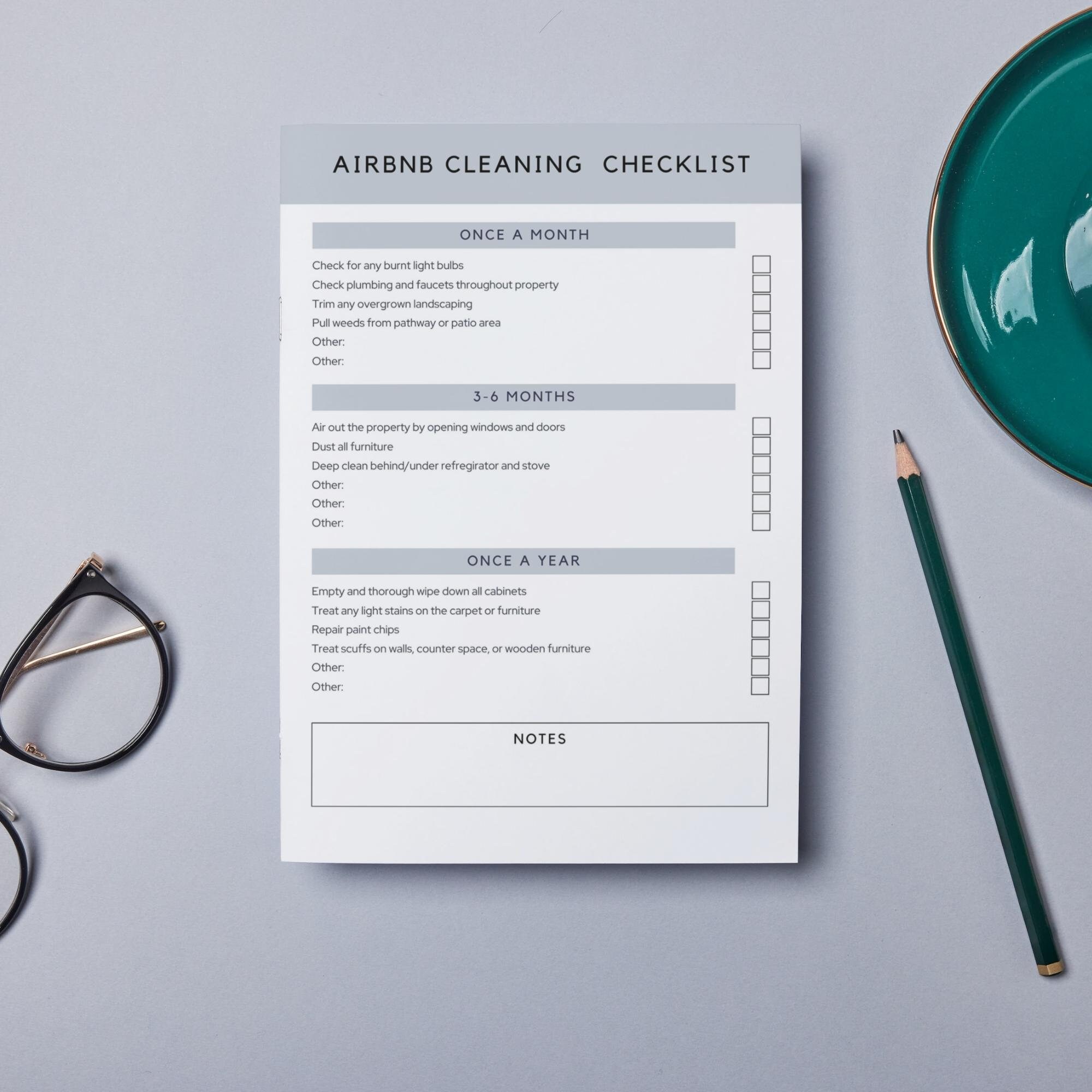 Airbnb Cleaning Checklist, Editable Housekeeping Planner, Air BNB Clean