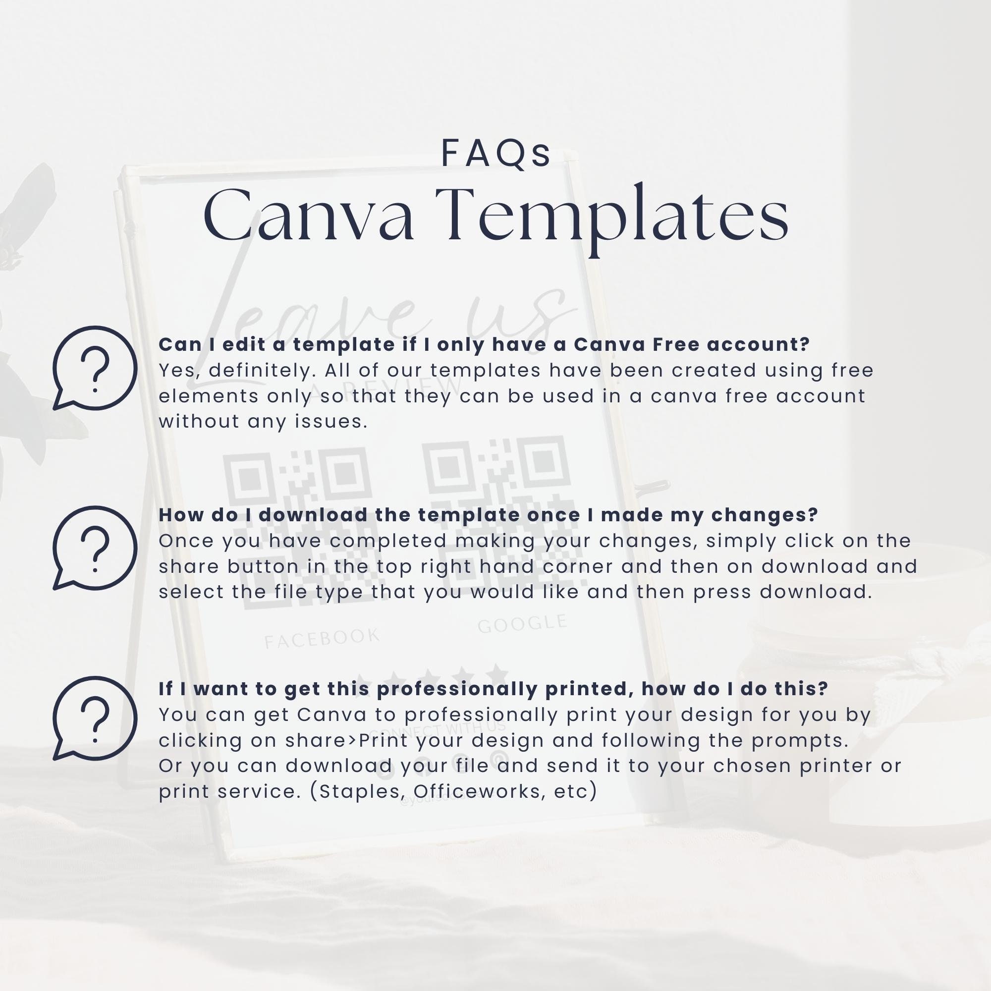 Ask for Review QR Code Sign Template, Google Sign, Facebook, Review Us ...