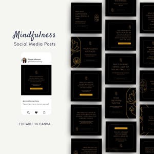 Spiritual Coach Instagram Templates Holistic Coach Life Coach Social Media Spiritual Coach Post Wellness Coach Mindfulness Post Templates