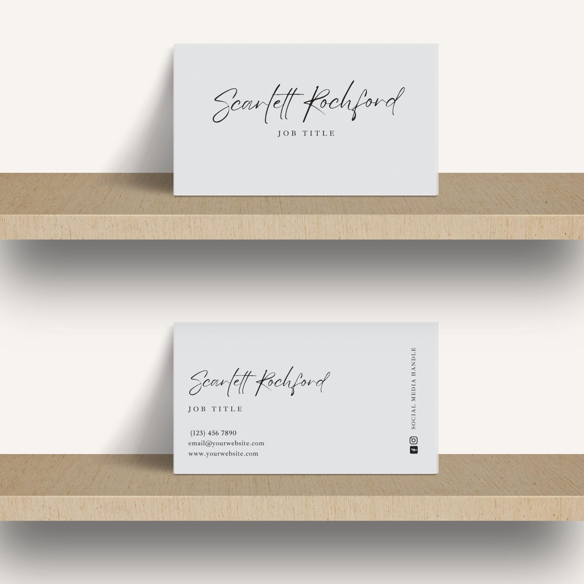 Editable Business Card Canva Instant Download Print Yourself Contact ...
