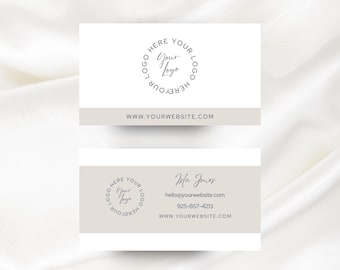 Business Card Template For Printing, Instant Download, Printable DIY Calling Card, Editable Prospecting Card, Canva Contact Template, Blush