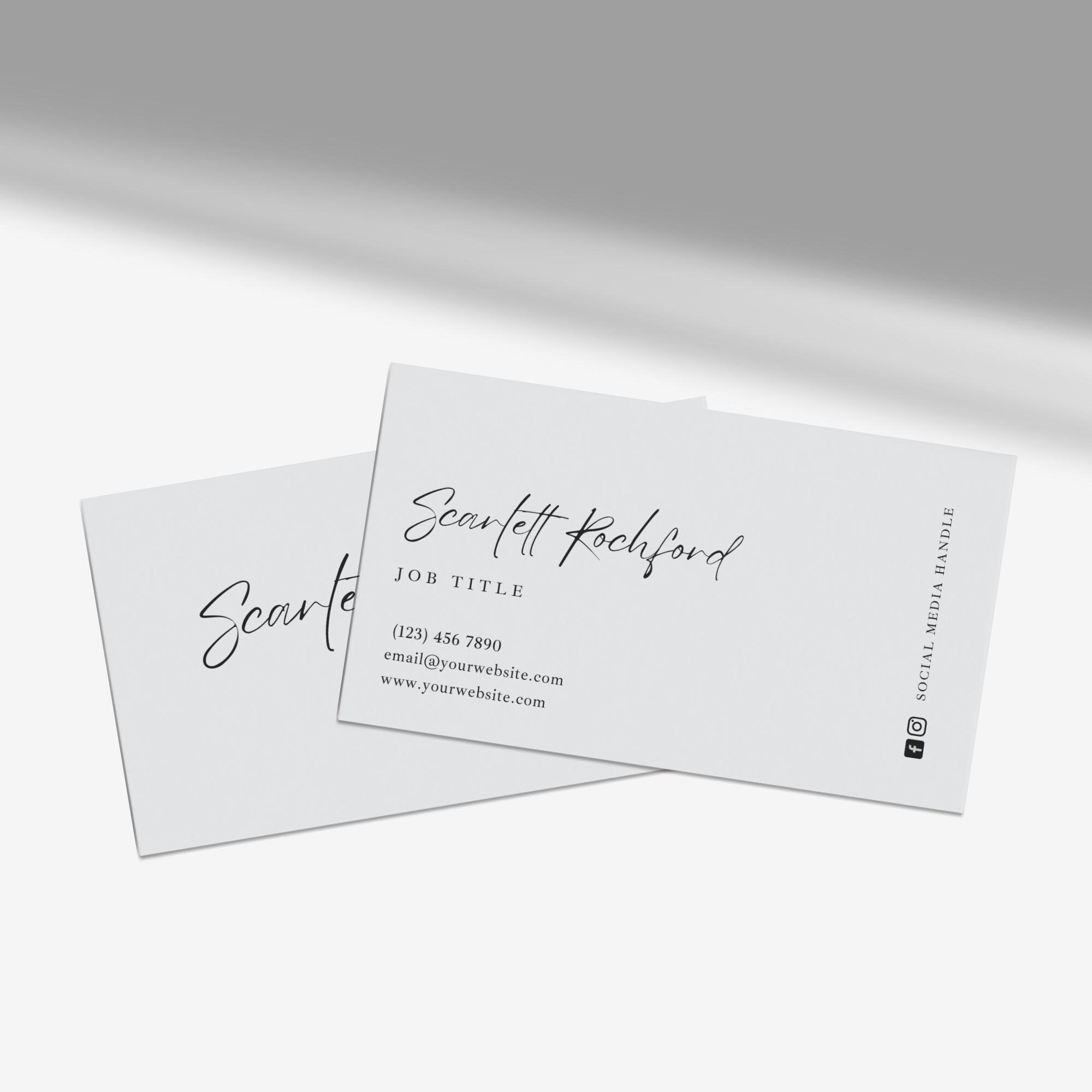 Editable Business Card Canva Instant Download Print Yourself Contact ...