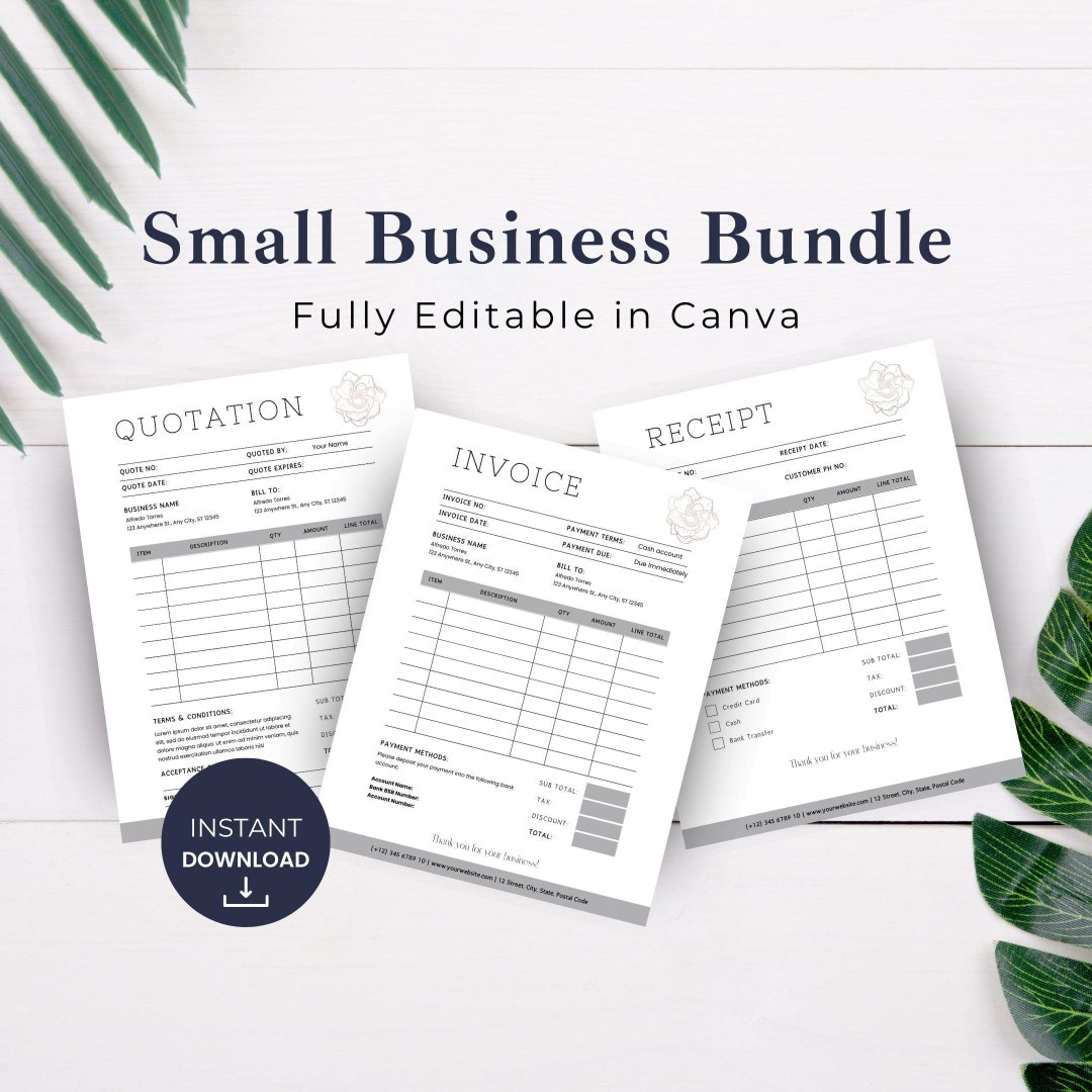 Bookkeeper Sample Invoice Small Business Bookkeeping Invoice Tracker | Editable Receipt Template ...
