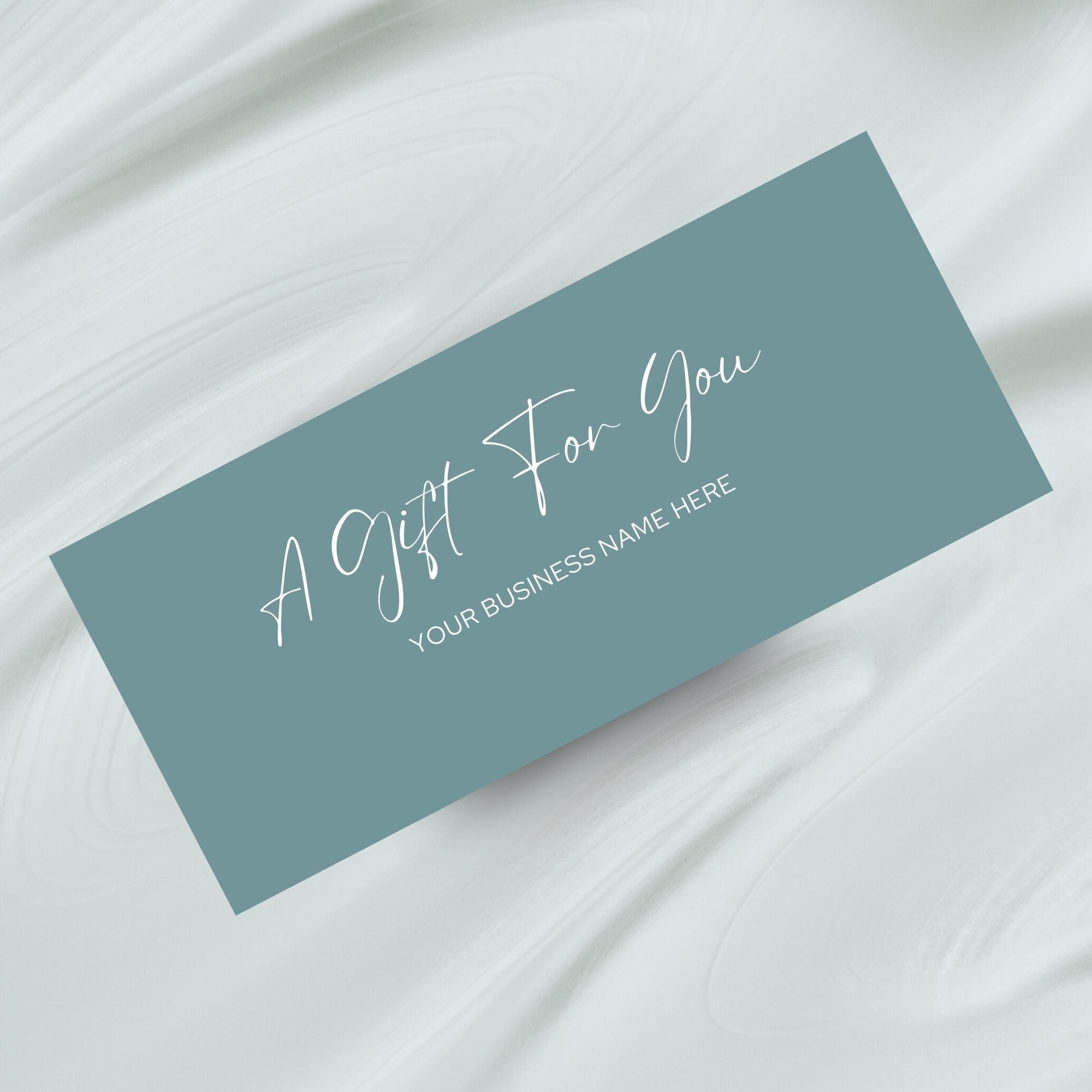 Small Business Gift Certificate Template, Editable Gift Certificate